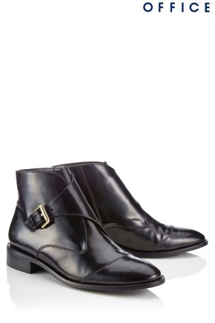 Office Buckle Ankle Boots